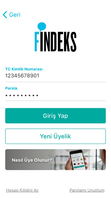 Karekodlu Çek Raporu Alma Kılavuzu Sisteme Giriş Adım 02