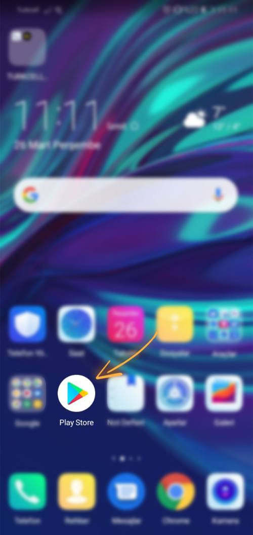 Android Mobil Uygulama İndirme Adım 01