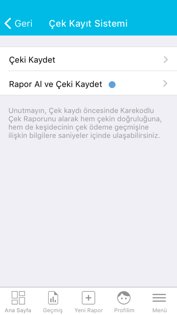 Mobil Uygulama İşlemleri Üye Kullanımı Çek Kayıt İşlemi Adım 7