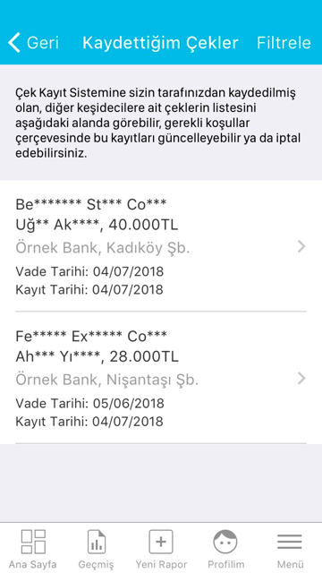 Mobil Uygulama İşlemleri Üye Kullanımı Kayıt Detay Görüntüleme Adım 2