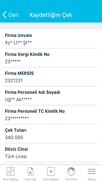 Mobil Uygulama İşlemleri Üye Kullanımı Kayıt Detay Görüntüleme Adım 3