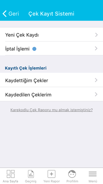 Mobil Uygulama İşlemleri Üye Kullanımı Kayıt İptal İşlemi Adım 1