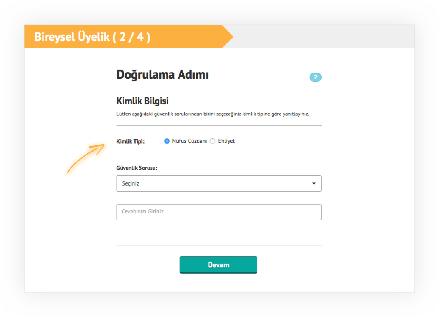 Findeks Bireysel Üyelik Ekranı Adım 7